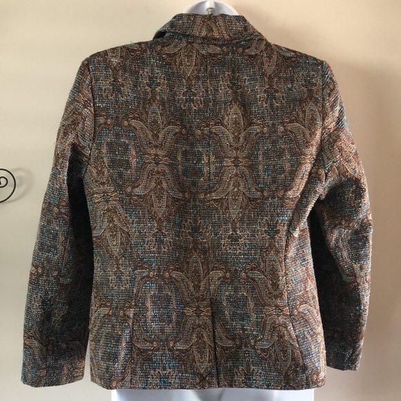 NEW VTG Harve Benard Tapestry Long Sleeve Y2K Career Suit Blazer Size 10P Jacket - Picture 3 of 16